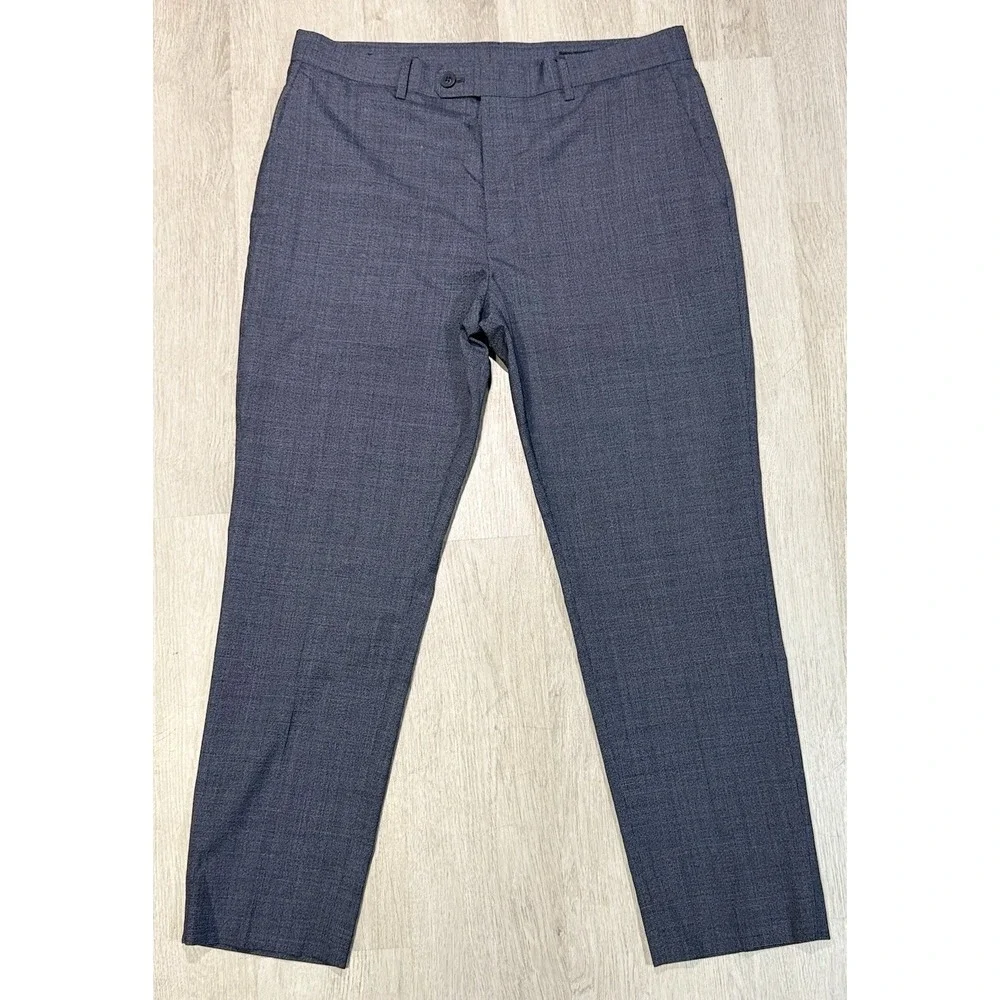 Banana Republic Marzotto Wool Dress Pants Men's 33x30 Blue Slim Fit Tapered